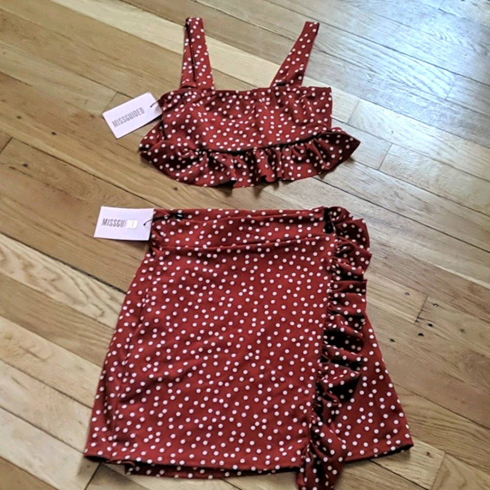 Missguided Skirt and Crop Top Set